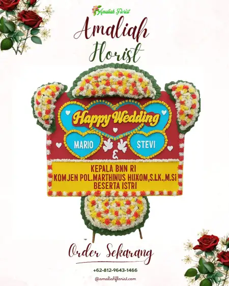 Papan Bunga Pernikahan Kaling